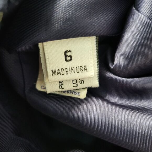 Evan Picone 100% Wool Tweed Evan Blazer Jacket Womens Petite 6 Blue Plaid Button - Picture 10 of 16